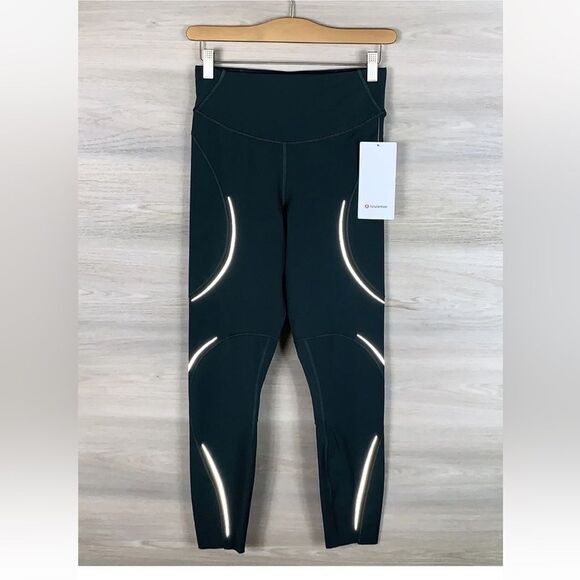 NWT New LULULEMON Base Pace High Rise HR Tight Reflective Smoked Spruce Green 2 - Picture 3 of 8